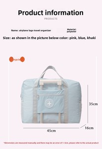 Sac de voyage Oxford tendance en gros, portable, étanche, avec fermeture éclair, pour avion, bagage à main, pour voyages d'affaires de courte distance - Product Image 6