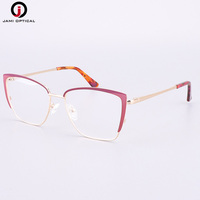 Lunettes de vue pour femmes de haute qualité en acier inoxydable avec monture œil de chat, lunettes de mode pour tous les types de visages