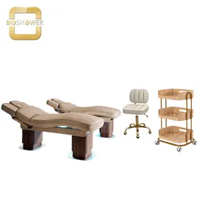 Bellek fonksiyonu için 2 seçenek ile standart ahize kontrolü zarif boyalı çelik ayak yüz yatak masaj masası