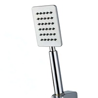 Ensemble de douche en laiton et acier inoxydable électroplaqué, design moderne et minimaliste, mitigeur monocommande apparent eau chaude et froide pour salle de bain