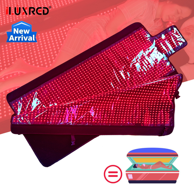 ILUXRED Full Body Red Light Therapy Blanket for Home Use with 660nm 850nm Infrared Light Therapy Mat for Sauna Gym Yoga