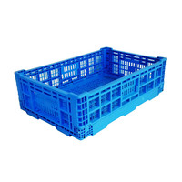 Boîte de rangement en plastique caisse à fruits pliante caisse pliable ventilée en plastique pour le transport de légumes à la ferme