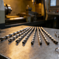 Foret à trous profonds en carbure, outil de coupe CNC en carbure de tungstène massif pour le perçage de métaux à longue portée