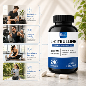 Suplemento Dietético de L-Citrulina con Etiqueta OEM, Apoyo para la Recuperación Muscular, Suplemento para Hombres y Mujeres, L-Citrulina 240 Cápsulas - Product Image 6
