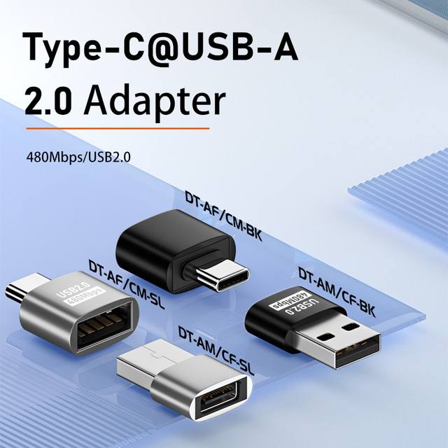 Xput USB 2.0 a Male to Type C Female Adapter 480Mbps PVC Coaxial Cable Charge Data Transfer for HDTV Monitor Projector PC