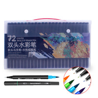 48/60/72 couleurs Art Marqueur pour Dessin Peinture Set Double Brosse Stylo Aquarelle Professionnel Marqueurs