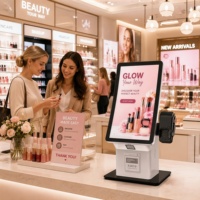Kiosque interactif élégant de 21,5 pouces pour salon de beauté, consultant intelligent en soins de la peau, point de vente pour magasin de cosmétiques, SDK pour salon, reconnaissance faciale
