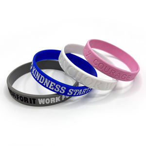 Pulsera Elástica de Silicona Personalizada con Mensaje o Logotipo, Sin Pedido Mínimo, Muestra Gratuita, OEM, Económica - Product Image 1
