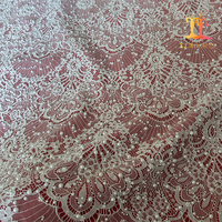 Nouvel arrivage : Tissu en dentelle de tulle brodé fantaisie en nylon chimique écologique, style français, perlé, pour mariée XM-FL0261