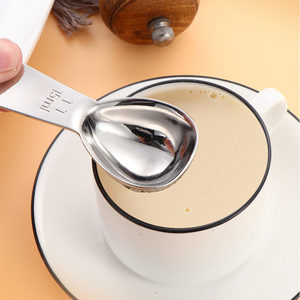 Cuchara medidora con logotipo personalizado de fábrica, cucharas medidoras de acero inoxidable de 15 ml y <span class=keywords><strong>30</strong></span> ml con mango corto - Product Image 6