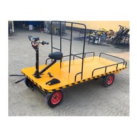Chariot de transport de fret aéroportuaire surdimensionné pour le transport de marchandises, chariot électrique à plateau pour la logistique