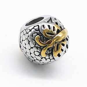 yunnique Stainless Steel Round <b>Spacer</b> Bead Retro Butterfly Design For Bracelet Making Jewelry Tube Sleeve GZY-PJ0130 - Product Image 4