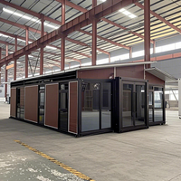 Casa Contenedor Móvil Expandible Personalizada de 20 pies/40 pies, Tipo Villa, para Vivienda Compacta, con Sala de Estar Contemporánea Estilo Supermercado
