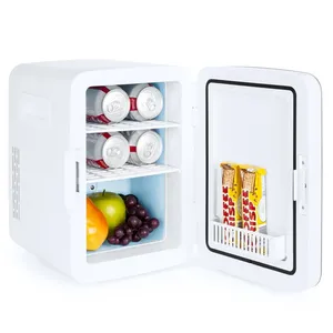 冷蔵庫5立方フィート Suppliers-化粧品用10LDC/ACポータブルカー冷蔵庫ガラスドアミニ冷蔵庫