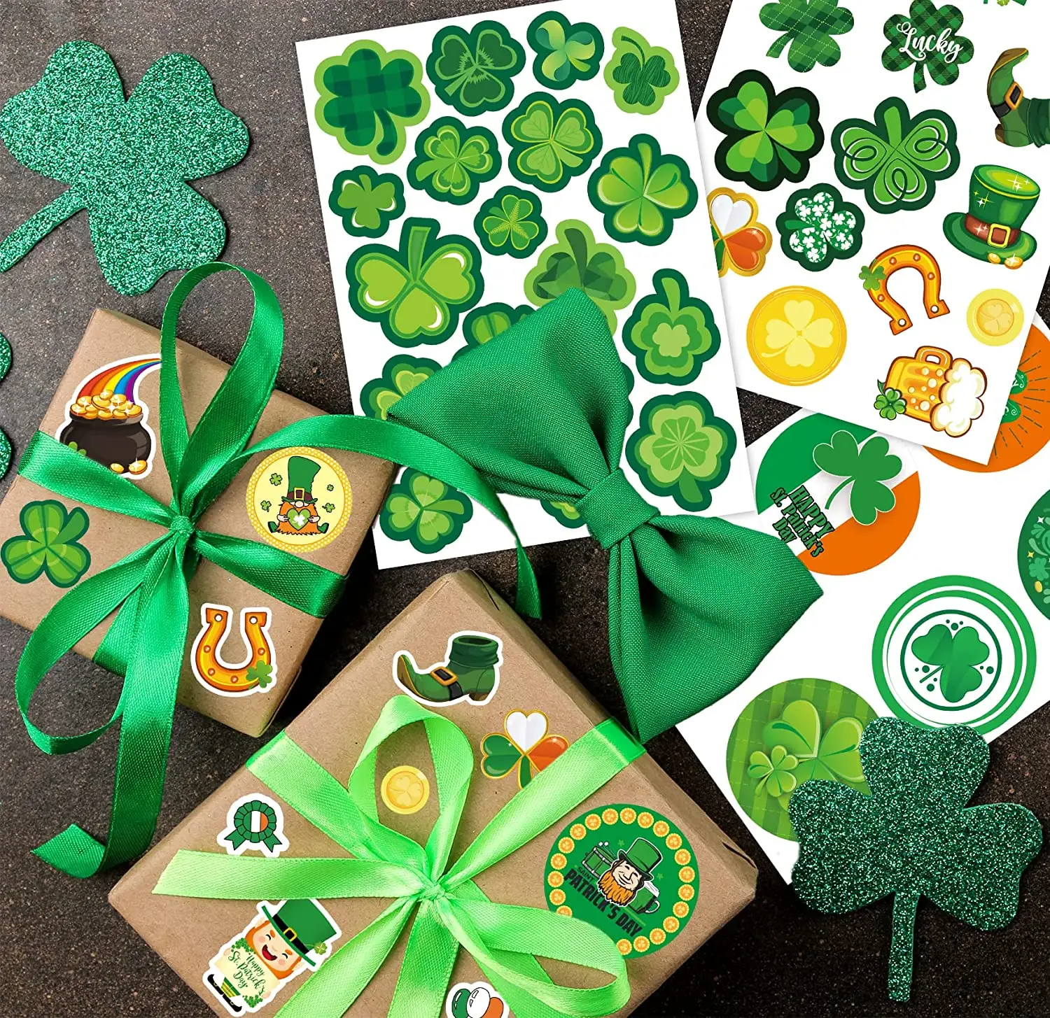 St Patricks day party decorations Stickers Shamrock Stickers For Kids Irish leprechaun stickers Saint Patricks day decals