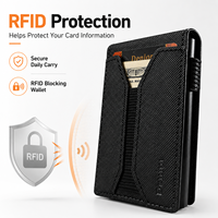 Aksesori Profesional Senior Pelindung Keamanan Kartu Ultimate Tipis Minimalis Mewah Kulit PU Pemblokir RFID untuk Dompet Kartu