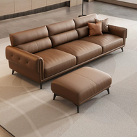 Ensemble de canapés modulaires en cuir PU pour salon et chambre à coucher, design moderne, avec éponge haute densité