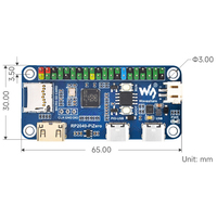 Base de placa de desarrollo para Raspberry Pi RP2040, Memoria Flash de 16MB, USB tipo C, Mini Puerto Compatible, ranura para tarjeta TF