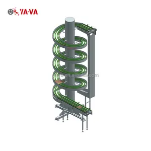 2023 Hot Sale Fast Delivery Large Capacity Screw Conveyor YA-VA Spiral Conveyor System With Modular Belt