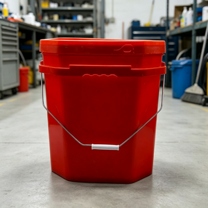 Heavy Duty Square Plastic Pail PP PE Material Custom Printed Logo Color Reusable Storage Bucket For Industrial Liquids - Product Image 1