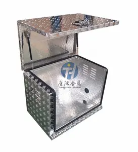 Caja generadora de parachoques trasero pequeña, caravana de aluminio para caja de herramientas/remolque de Camping