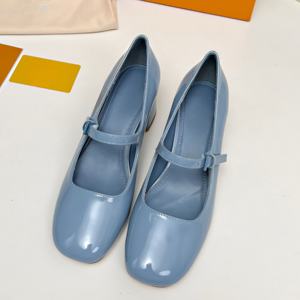 Zapatos de diseñador de lujo, nuevos zapatos negros de tacón alto para mujer, estilo francés retro, con punta cuadrada, tipo Mary Jane, con hebilla, cómodos y fáciles de poner. - Product Image 5