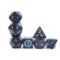 Dés en métal dragon polyédrique 16mm personnalisés en alliage de zinc mica bleu pour les jeux RPG du MDN