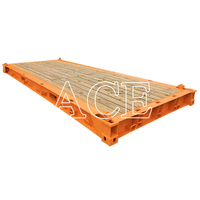 Plateforme de conteneur maritime de 20 pieds certifiée BV ou CSC avec plancher en bois à vendre à Tianjin à bas prix