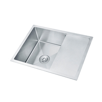 Évier de cuisine moderne en acier inoxydable, taille personnalisée, armoire/italien S/S, Table avec planche de vidange, 1 pièce