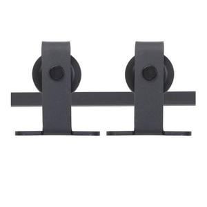 RHETECH 2024 Rails en acier <span class=keywords><strong>noir</strong></span> moderne Meilleur vendeur <span class=keywords><strong>sur</strong></span> Alibaba pour armoire en bois Mécanisme de système de voie de quincaillerie de <span class=keywords><strong>porte</strong></span> de grange <span class=keywords><strong>coulissante</strong></span> - Product Image 3