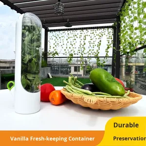 Hot-Selling Eco-Friendly Plastic Transparent <b>Herb</b> Storage Case Vegetable Preservation Bottle Fresh-Keeping <b>Box</b> Refrigerator Use - Product Image 2