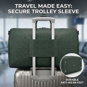 Bolsa de Viaje de Fin de Semana de Cuero PU con Logotipo Personalizado YIKU, Bolsa de Viaje de Gran Capacidad con Funda para Trolley OEM ODM - Product Image 5