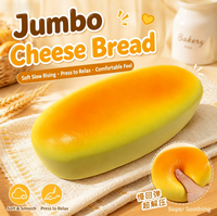 Jouet anti-stress en PU souple et ultra-moelleux, en forme de gâteau au fromage extra large, à récupération lente, imitation alimentaire