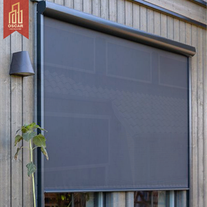 Buiten zonwering met motor, slimme besturing, windbestendig, rollende scherm, patio, balkon, aluminium schaduwrolgordijn - Product Image 1