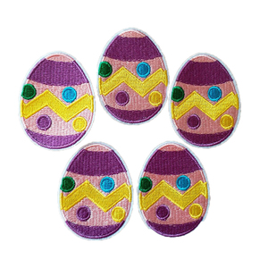 Tùy Chỉnh Phục Sinh Thỏ Trứng Lớn Chenille Sequins Khăn Thêu Lớn Sắt Trên Các Bản Vá Lỗi Cho Quần Áo - Product Image 4