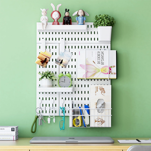 Support mural FIM Nordic <span class=keywords><strong>pour</strong></span> panneau perforé, idéal <span class=keywords><strong>pour</strong></span> la décoration de chambre et de salon, avec kits d'accessoires <span class=keywords><strong>pour</strong></span> panneau perforé - Product Image 2
