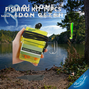 Yousya Kit de leurres de pêche de survie 19 pièces/lot 120g, étui étanche scellé, pour la randonnée et le camping en extérieur, pour brochet et carpe - Product Image 2