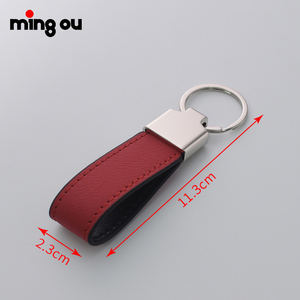 Llavero de cuero y metal Mingou personalizado al por mayor, duradero, con logotipo de marca de <span class=keywords><strong>coche</strong></span>, grabable con láser - Product Image 4