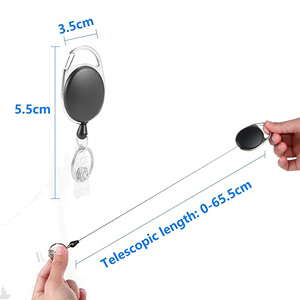 Wholesale Retractable Badge Reel Carabiner <b>Belt</b> Clip Key Ring for Travel Agency Automotive Retractable ID Card Holders Carabiner - Product Image 3