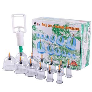 Großhandel 12-teiliges Chinesisches Medizinisches Schröpfset für Rücken/Körper-Massage, Vakuum-Schröpftherapie Gesundheitspflege-Set - Product Image 2