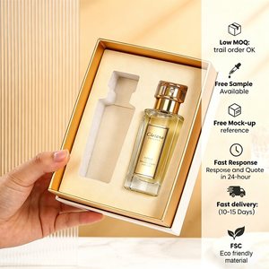 Custom Design Eco-Friendly Coated Paper Rigid Makeup Perfume Packaging <b>Box</b> with Sponge Lining - Product Image 1