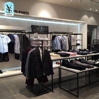Dame haut de gamme magasin de vêtements chaussures vêtements promotion stand, centre commercial fenêtre sacs vêtements métal affichage table