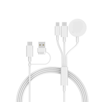 Kabel Pengisian Daya Magnetik 3 in 1 untuk Apple Watch iPhone USB Type C Pengisian Cepat Multi Perangkat OEM