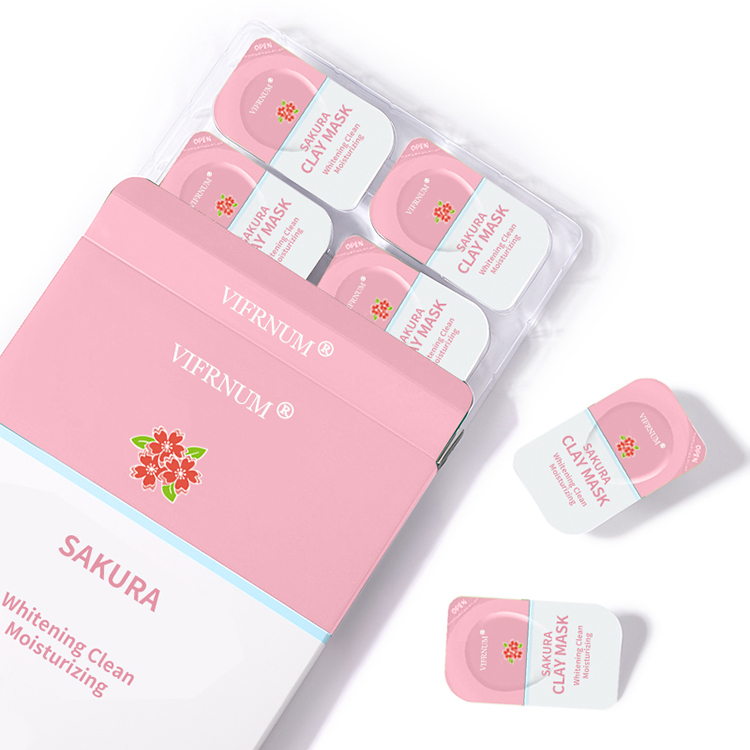 OEM маска для лица Япония Сакура увлажняющая капсула розовая глиняная маска