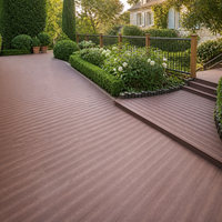 Tarima de Exterior Cuadrada Impermeable WPC, Tablas de Madera y Plástico para Proyectos de Paisajismo, Parques y Patios