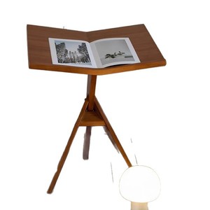 Mesa Auxiliar Minimalista de Madera Maciza para Sofá, Mesa de Centro Plegable de Altura Ajustable, Mesa Auxiliar Móvil para Cama, Estante de Lectura - Product Image 5
