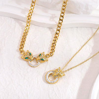 En Gros Ensemble de Bijoux en Acier Inoxydable Plaqué Or 18K Anti-Ternissement, Collier et Bracelet de Créateur Italien Arabe pour Femmes