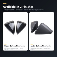 Coques de rétroviseurs latéraux en fibre de carbone ABS STEELTIGER pour Cybertruck 2024-2025, 1 paire, protection des rétroviseurs latéraux