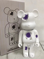 Vente en gros d'usine : Figurine Bearbrick 400% en ABS, emballage en boîte colorée, objet de collection en plastique