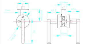 2023 Heavy Duty Privacy Door Handle Interior Lever Lock Door Handle Tubular Lock Privacy Tubular Latch Lock Lever Handle Lockset